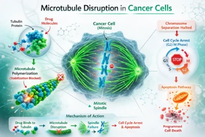 benzimidazole microtubule disruption cancer cells