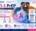 2-1-1 PrEP on-demand HIV prevention infographic showing event-driven dosing schedule, MSM HIV prevention guidance, clinical evidence, and prevention lifestyle education.