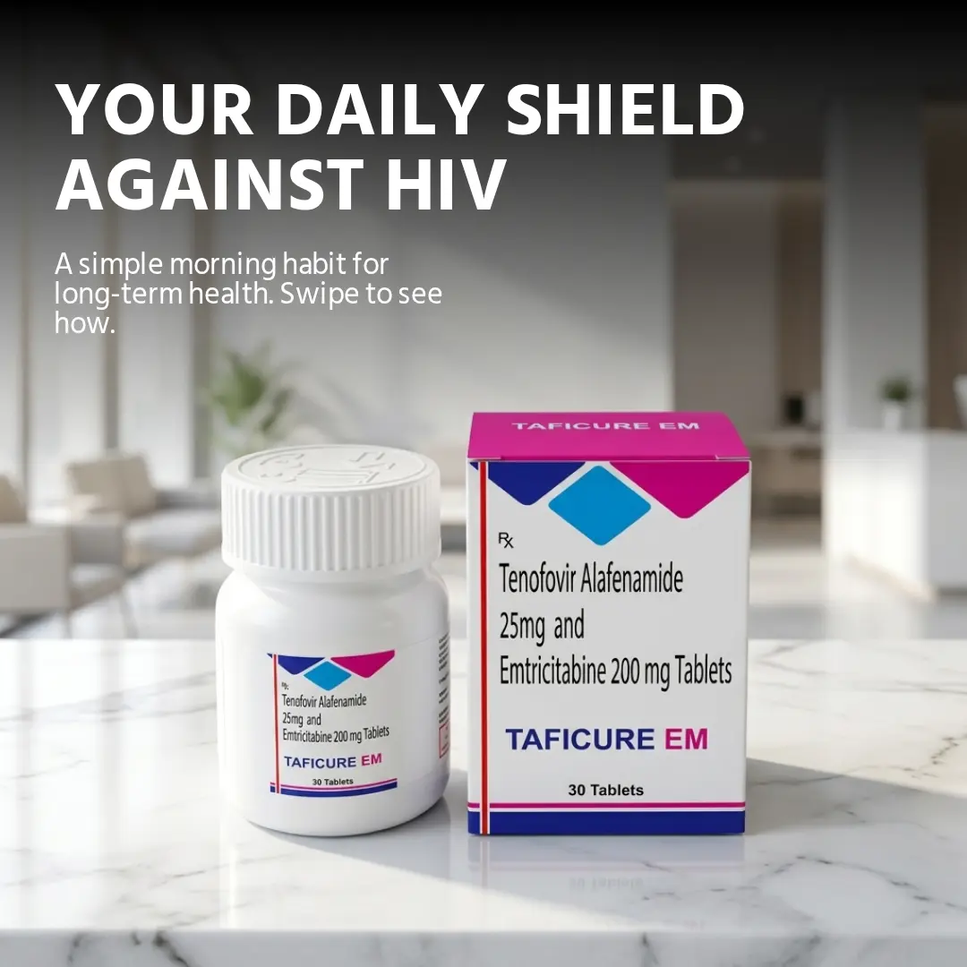 Taficure EM antiviral PrEP medicine