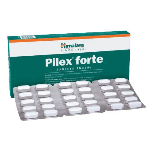 Himalaya Herbals Pilex Forte Tablets is an Ayurvedic herbal supplement formulated to support relief from piles and improve digestive comfort. It contains natural ingredients traditionally used to reduce swelling, irritation, and discomfort associated with hemorrhoids. Regular use may support bowel health and overall digestive wellness when taken as directed by a healthcare professional.