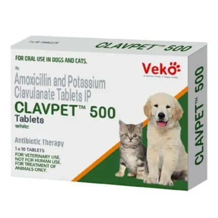 Veko Clavpet 500mg Tablet (Amoxicillin & Potassium Clavulanate) Dogs & Cats