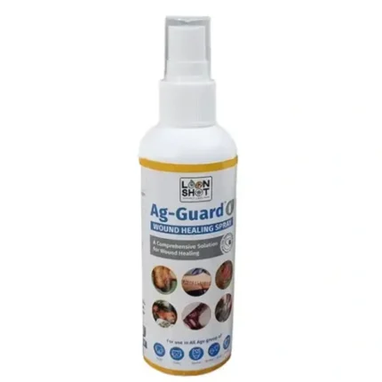 Loonshot Ag Guard Wound Healing Spray is a topical wound care spray for dogs and cats formulated to support wound healing, skin recovery, and protection against external contaminants. It helps maintain a clean wound environment and promotes healthy tissue repair. Use as directed by a veterinarian for safe and effective wound management.