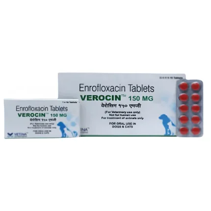 Vetina Verocin 150mg (Enrofloxacin) Tablet for Dogs and Cats
