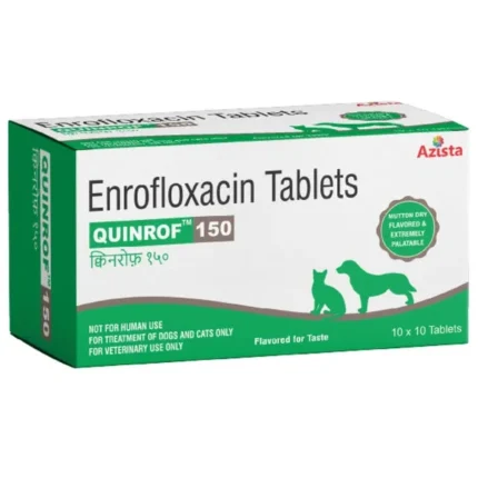 Azista Quinrof 150mg Tablets (Enrofloxacin) for Dogs