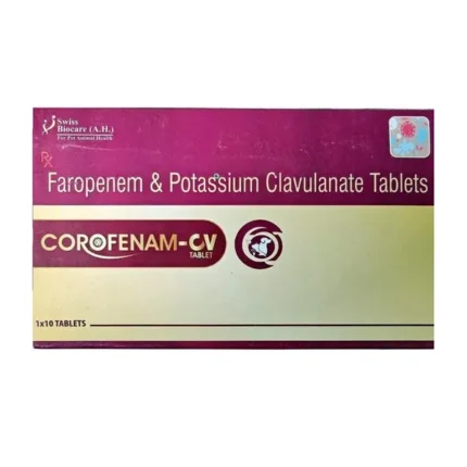 Corsie Corofenam CV Tablets (Faropenem & Potassium Clavulanate) for Dogs and Cats