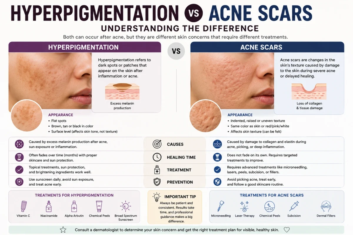 Hyperpigmentation vs Acne Scars