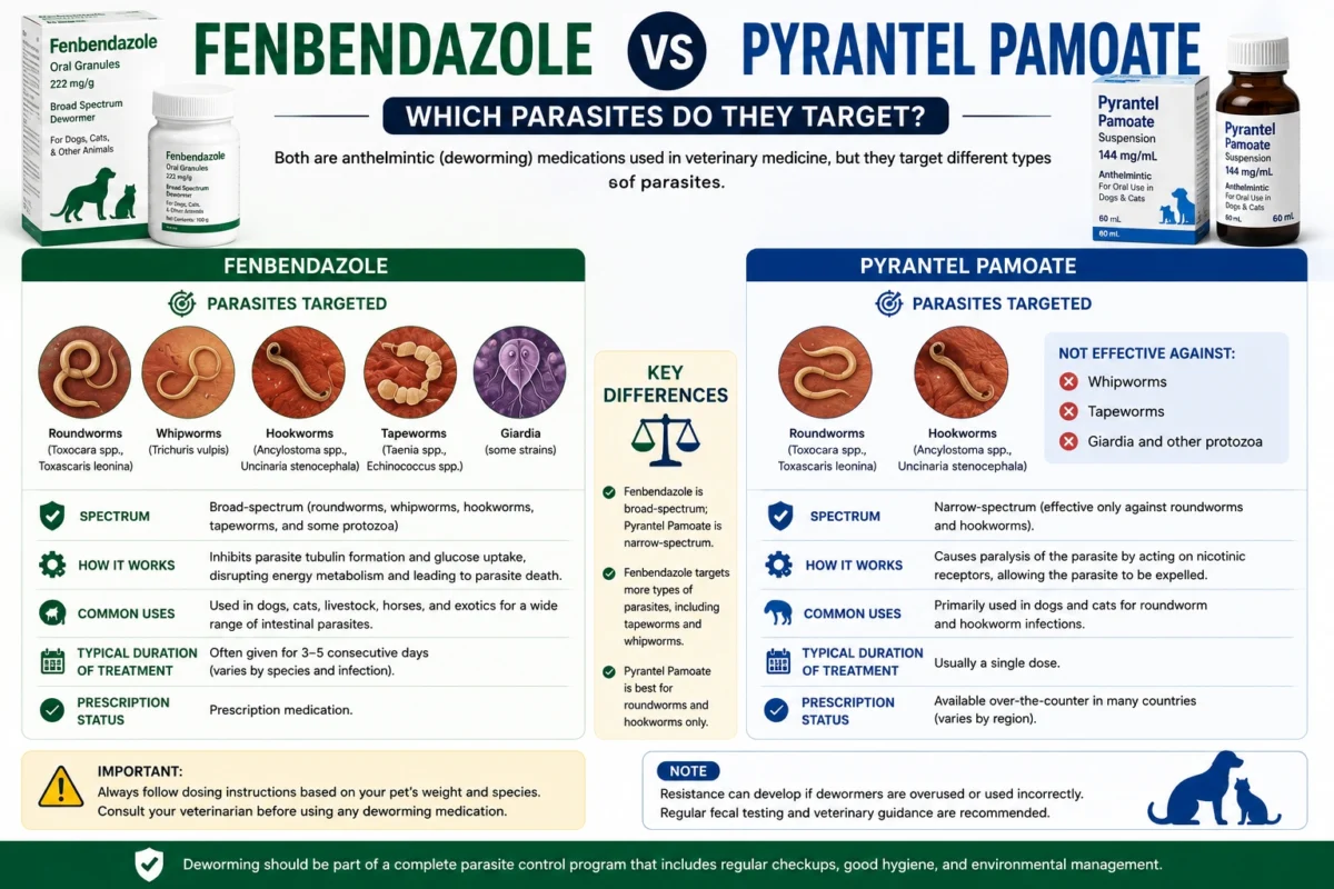 Fenbendazole vs Pyrantel Pamoate Which Parasites Do They Target