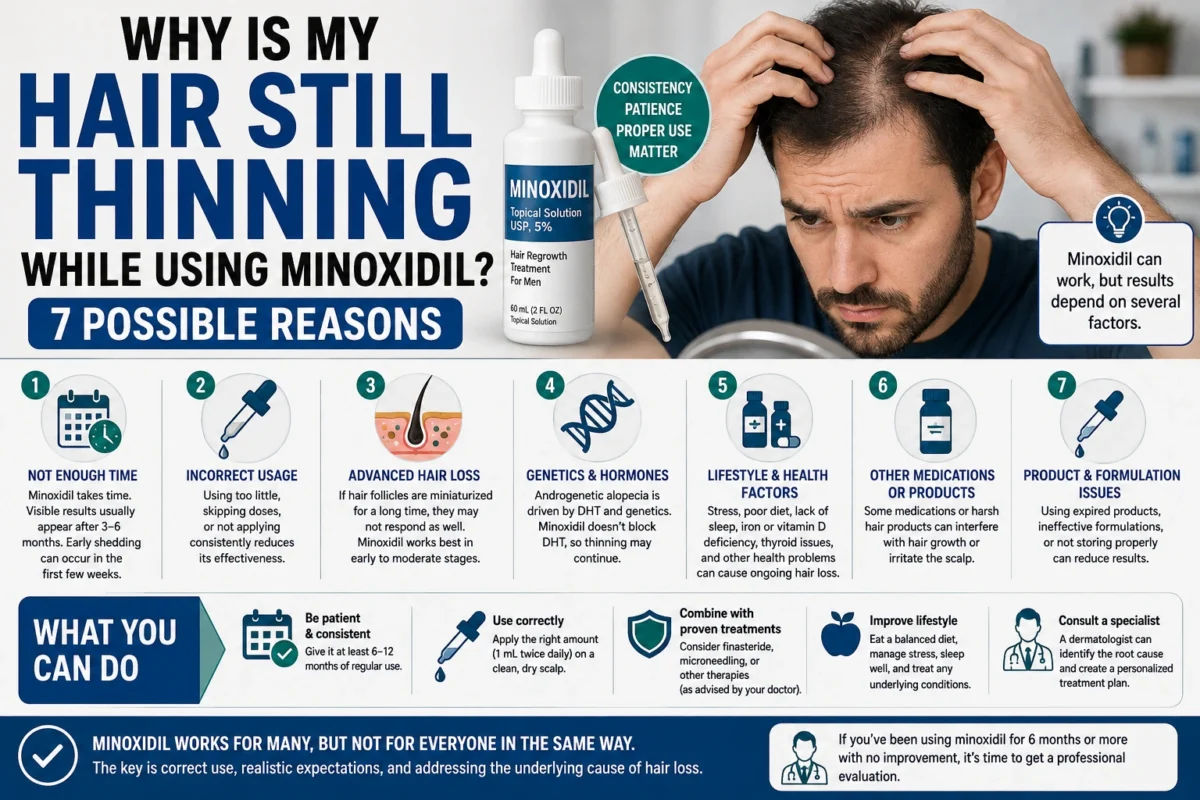 Hair Still Thinning While Using Minoxidil