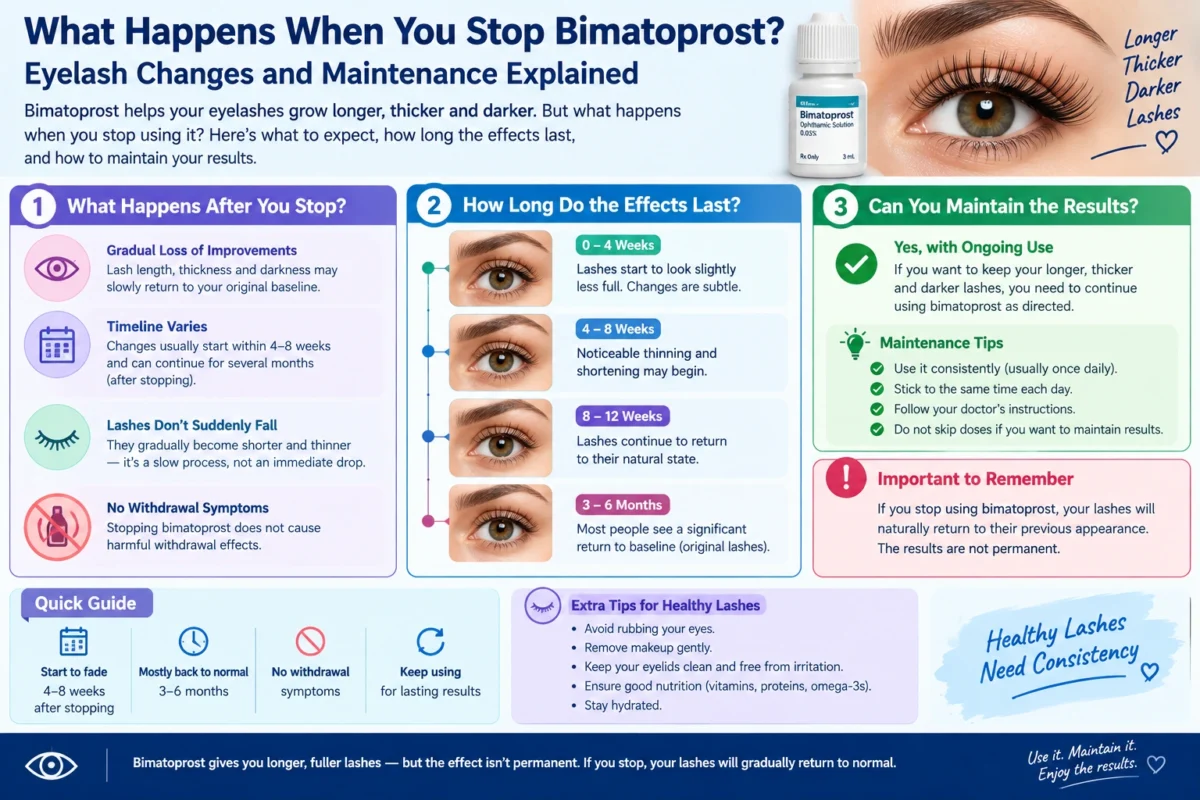 what happens when you stop bimatoprost
