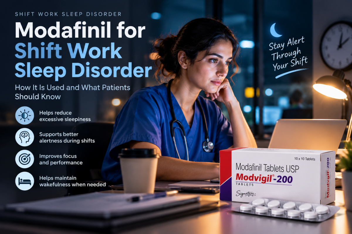 Modafinil for shift work sleep disorder and night shift alertness guide