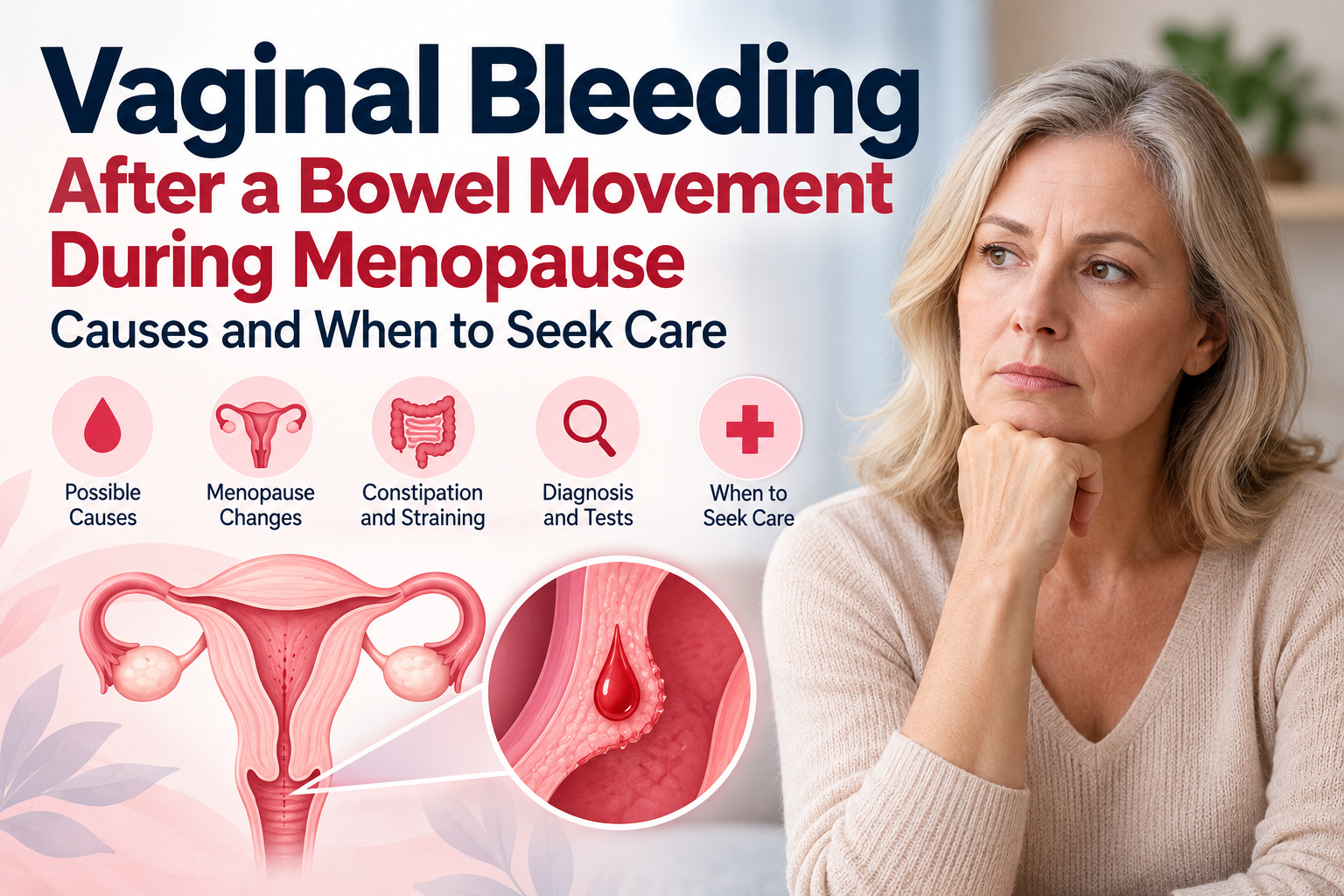Vaginal bleeding after a bowel movement during menopause: possible causes and when to seek medical care